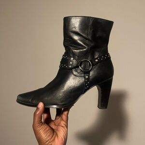 Julia 6” harness boots- Harley Davidson women’s studded heel black leather boots